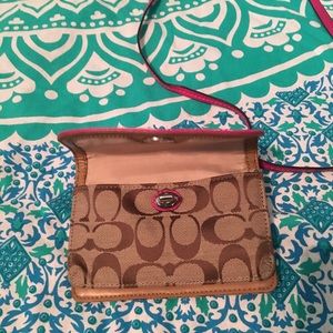 Coach cross body wallet